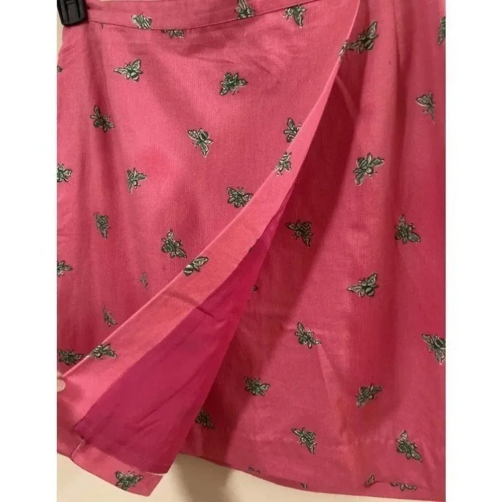 VTG Lilly Pulitzer Skirt Womens‎ Pink Bees Lined Short Size 4 White Label Barbie